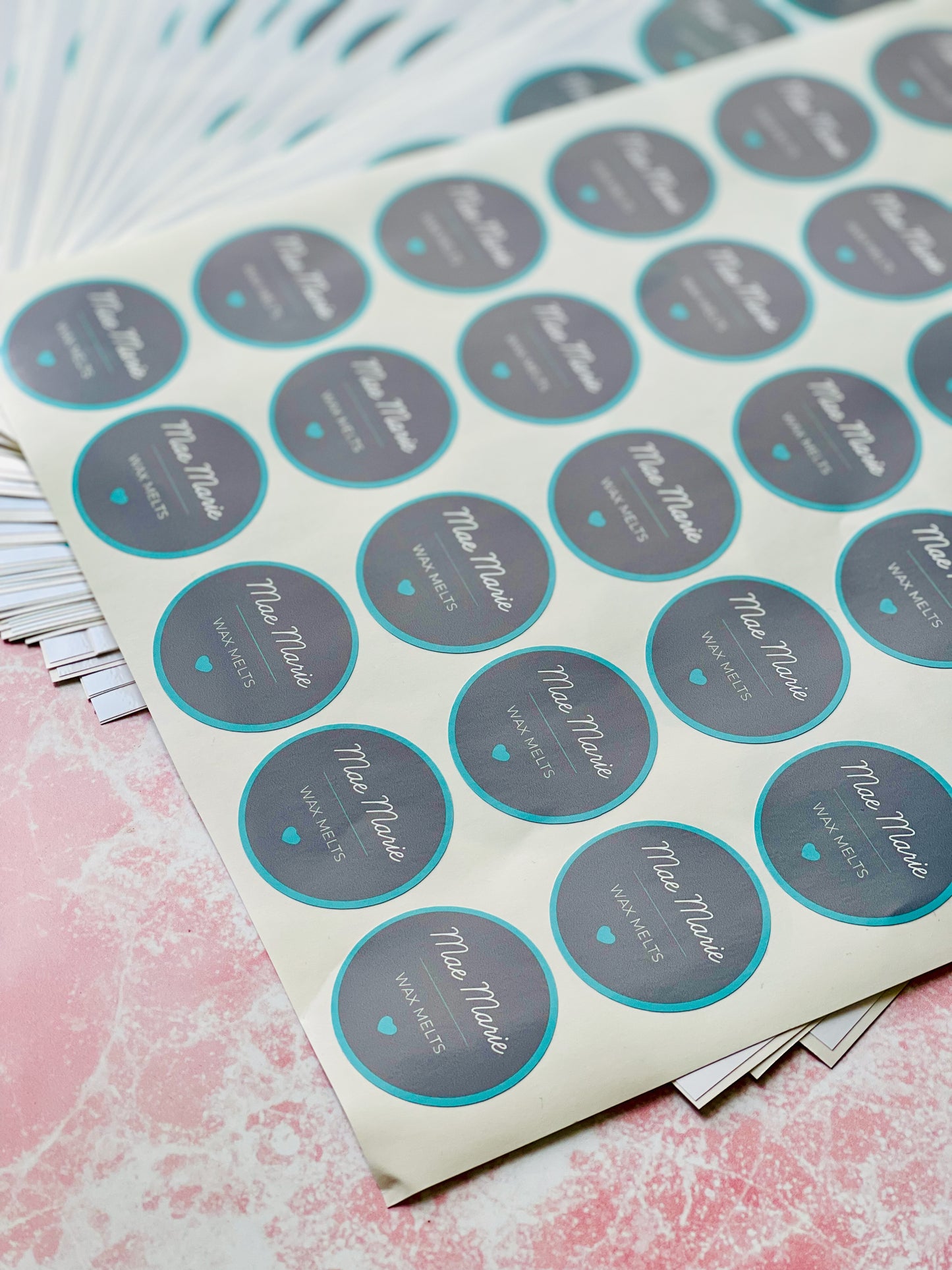 37mm Branded Gloss Vinyl Stickers