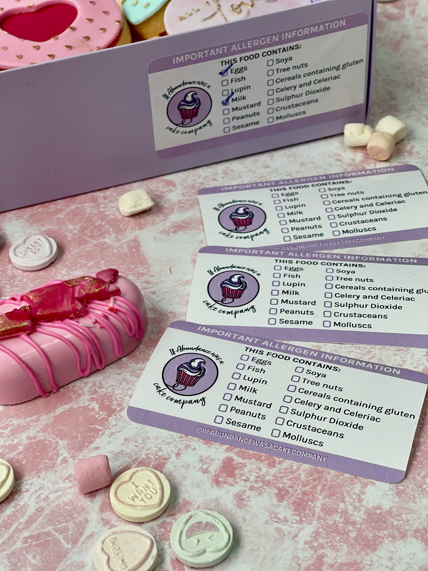 Allergen Labels - Customise Our Classic Template