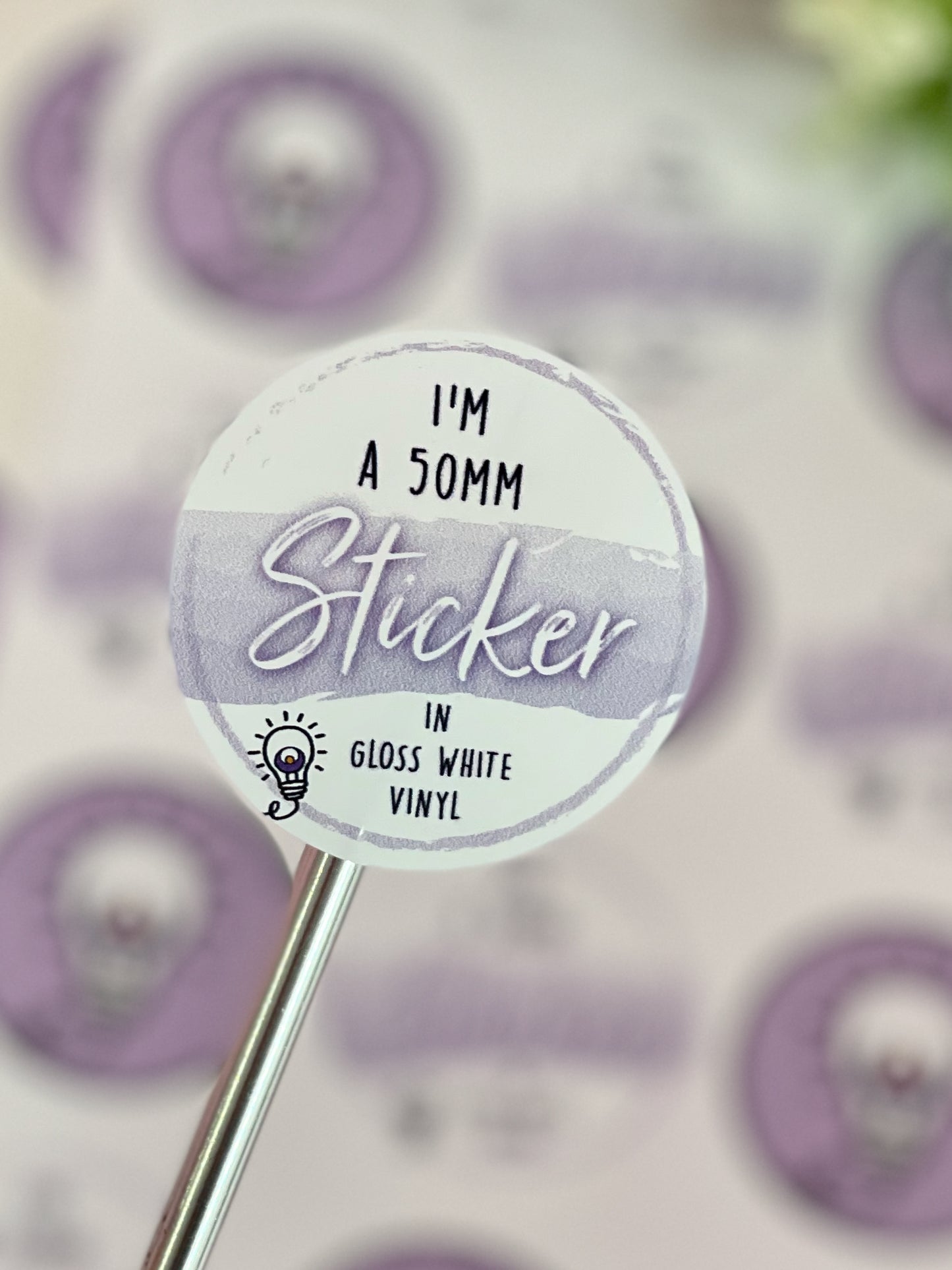 50mm Branded Gloss Vinyl Stickers